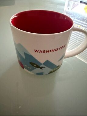 Washington Red-Interior Ceramic Coffee Mug Starbucks